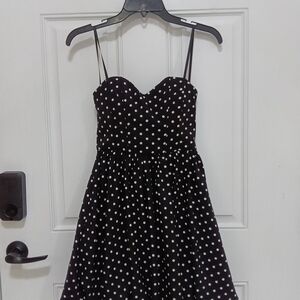 BCX Black and White Polka Dot Dress